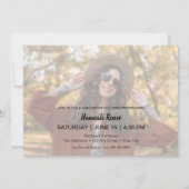 Modern Overlay Photo Afstuderen Save The Date (Achterkant)