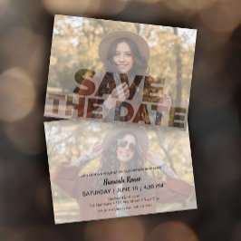 Modern Overlay Photo Afstuderen Save The Date