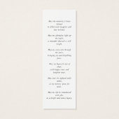 Modern overlijdensfoto begrafenismonument Bladwijz Mini Visitekaartjes (Achterkant)