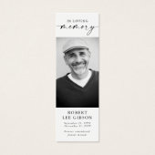 Modern overlijdensfoto begrafenismonument Bladwijz Mini Visitekaartjes (Voorkant)