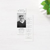 Modern overlijdensfoto begrafenismonument Bladwijz Mini Visitekaartjes (Bureau)