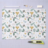 Modern oversized kerst bladeren patroon tissuepapier (Craft)