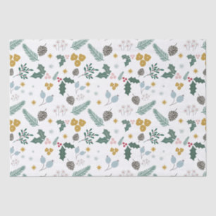 Modern oversized kerst bladeren patroon tissuepapier