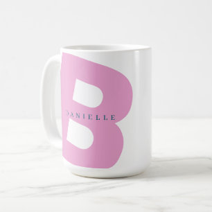 Modern Oversized Monogram Initiaal & Voornaam Koffiemok