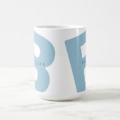 Modern Oversized Monogram Initiaal & Voornaam Koffiemok (Center)