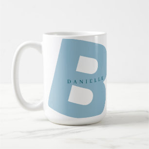 Modern Oversized Monogram Initiaal & Voornaam Koffiemok