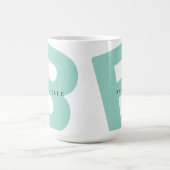 Modern Oversized Monogram Initiaal & Voornaam Koffiemok (Center)