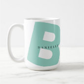Modern Oversized Monogram Initiaal & Voornaam Koffiemok (Links)