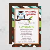 Modern Owl Afstuderen uitnodigen Kaart (Voorkant / Achterkant)