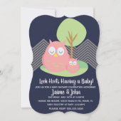 Modern Owl Baby shower Hoot Kaart (Voorkant)