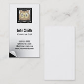 Modern Owl Substitute Teacher Visitekaartje (Voorkant / Achterkant)