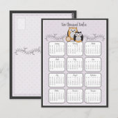 Modern Owls 2012 Calendar Briefkaart (Voorkant / Achterkant)