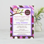 Modern Owls Baby shower nodigt uit Kaart (Staand voorkant)