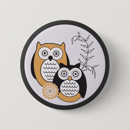 Modern Owls Button (Voorkant)