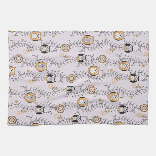 Modern Owls Kitchen Towel Theedoek (Horizontaal)