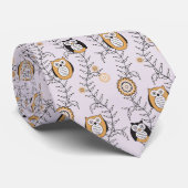 Modern Owls Necktie Stropdas (Opgerold)