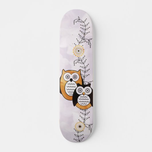 Modern Owls Skateboard (Voorkant)