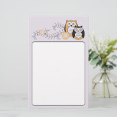 Modern Owls Stationery Briefpapier (Staand voorkant)