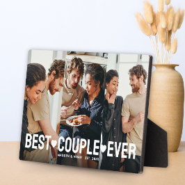 Modern Paar 3 Fotocollage Beste Paar Ooit Fotoplaat