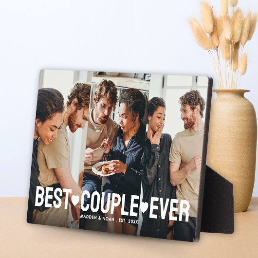 Modern Paar 3 Fotocollage Beste Paar Ooit Fotoplaat