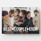 Modern Paar 3 Fotocollage Beste Paar Ooit Fotoplaat (voorkant)