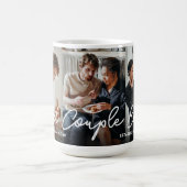 Modern Paar 3 Fotocollage Beste Paar Ooit Koffiemok (Center)