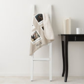 Modern Paar Eerste Jubileum Fotocollage Sherpa Deken (In situ)