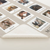 Modern Paar Eerste Jubileum Fotocollage Sherpa Deken (3/4)