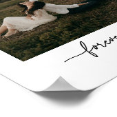 Modern paar 'Forever Yours' Custom Photo Poster (Hoek)