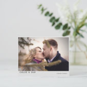 Modern Paar Foto Vrijgezellenfeest Uitnodiging Briefkaart (Staand voorkant)