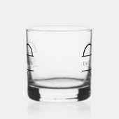 Modern Paar Holding handen Aangepaste naam bruilof Whisky Glas (Links)