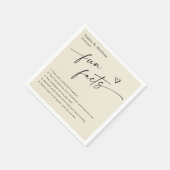 Modern paar leuke feiten bruiloft servet (Hoek)