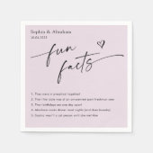 Modern paar leuke feiten bruiloft servet (Voorkant)