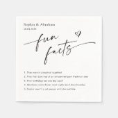 Modern paar leuke feiten bruiloft servet (Voorkant)