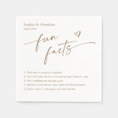 Modern paar leuke feiten bruiloft servet (Voorkant)