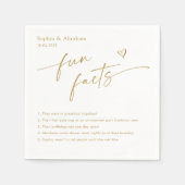 Modern paar leuke feiten bruiloft servet (Voorkant)