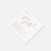 Modern paar leuke feiten bruiloft servet (Hoek)