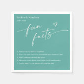 Modern paar leuke feiten bruiloft servet (Voorkant)