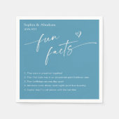 Modern paar leuke feiten bruiloft servet (Voorkant)