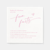 Modern paar leuke feiten bruiloft servet (Voorkant)