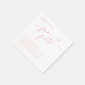 Modern paar leuke feiten bruiloft servet (Hoek)