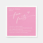 Modern paar leuke feiten bruiloft servet (Voorkant)