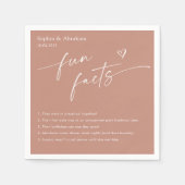 Modern paar leuke feiten bruiloft servet (Voorkant)