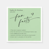 Modern paar leuke feiten bruiloft servet (Voorkant)