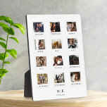 Modern paar liefde Jubileum bruiloft foto Fotoplaat<br><div class="desc">Modern paar 1e eerste Jubileum bruiloft foto collage Poster.</div>