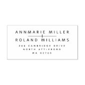 Modern paar minimale twee achternamen adres  zelfinktende stempel (Design)