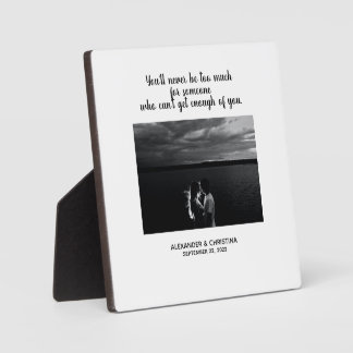 Modern paar persoonlijke liefdesofferte fotoplaat