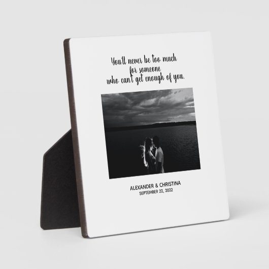 Modern paar persoonlijke liefdesofferte fotoplaat (Voorkant)