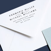 Modern Paar Twee Achternamen Retouradres Zelfinktende Stempel