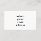 Modern Paard Zwart-wit Ruitersport Visitekaartje (Achterkant)